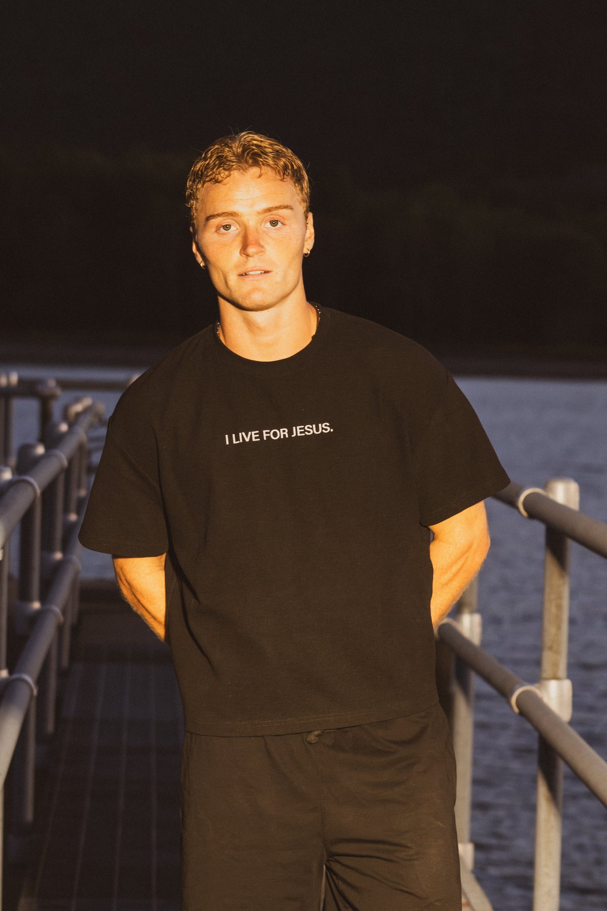 I LIVE FOR JESUS Waffle Tee