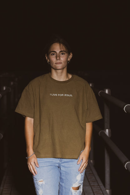 I LIVE FOR JESUS Waffle Tee