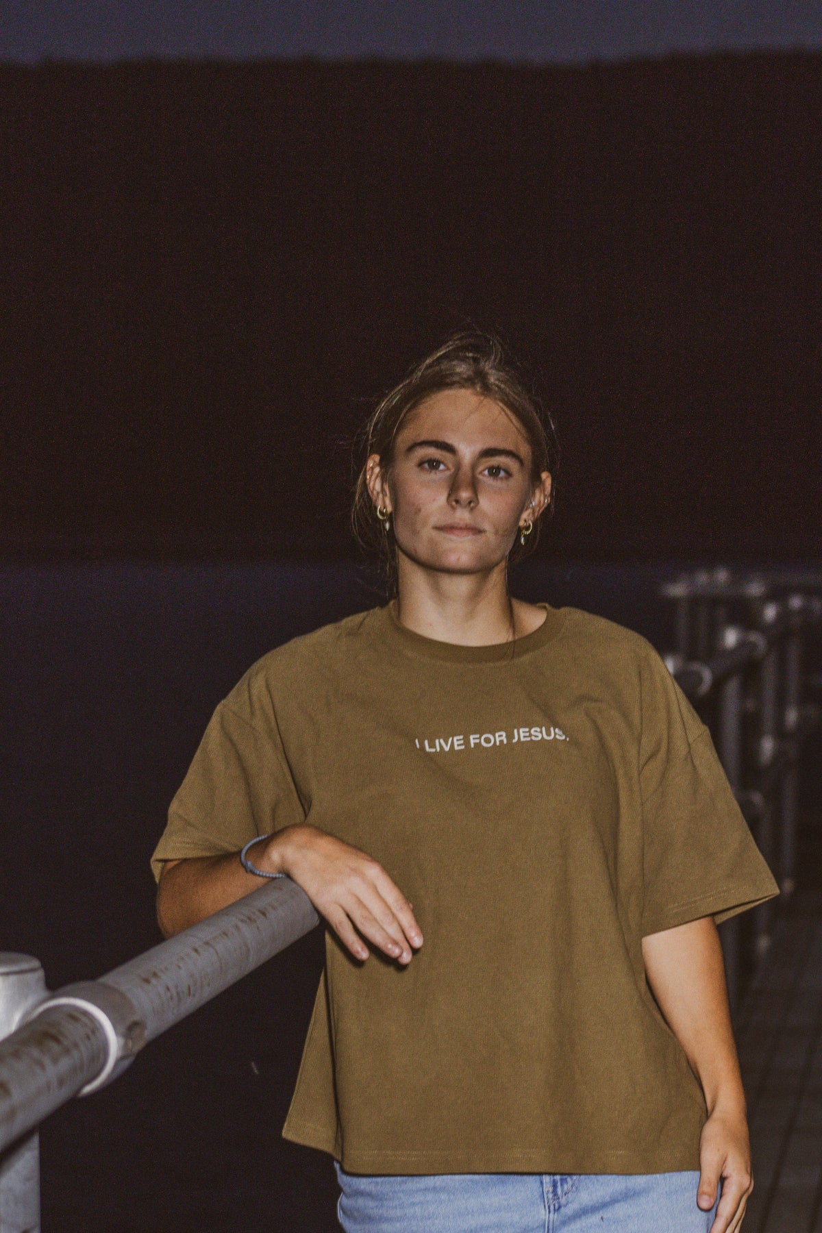 I LIVE FOR JESUS Waffle Tee